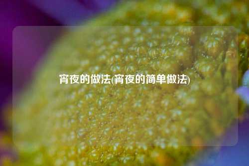 宵夜的做法(宵夜的简单做法)