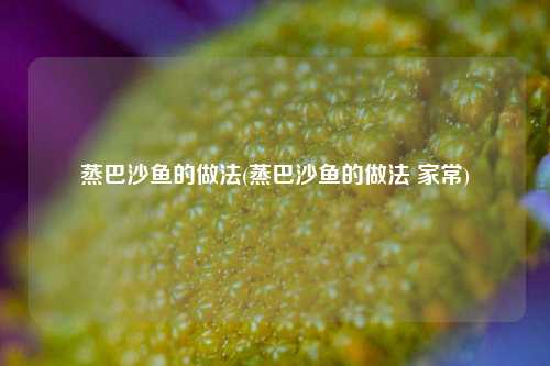 蒸巴沙鱼的做法(蒸巴沙鱼的做法 家常)
